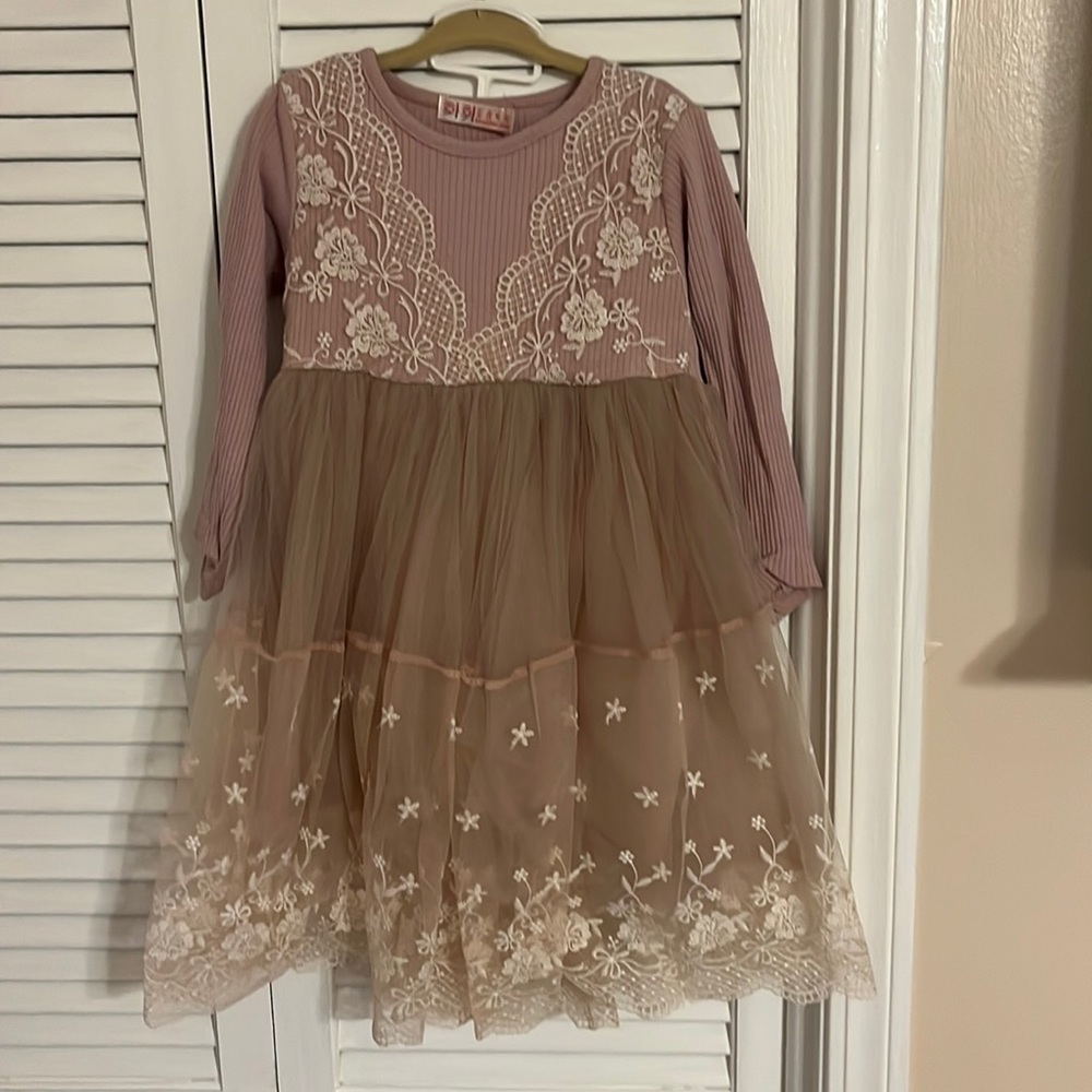 Beautiful pink dress with a tutu style bottom